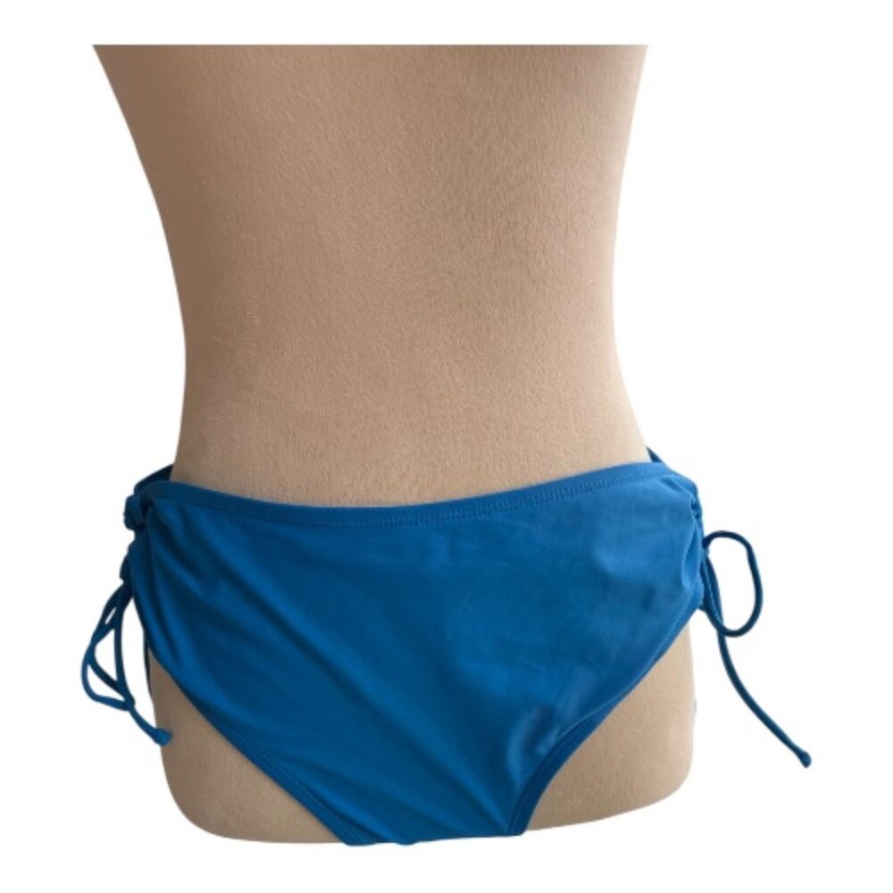 Time & Tru Blue Tie-Side Bikini Bottom - Size L (2642-1)